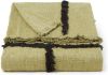 HKliving Plaid geweven pistachio met zwarte strepen 130x170 cm online kopen