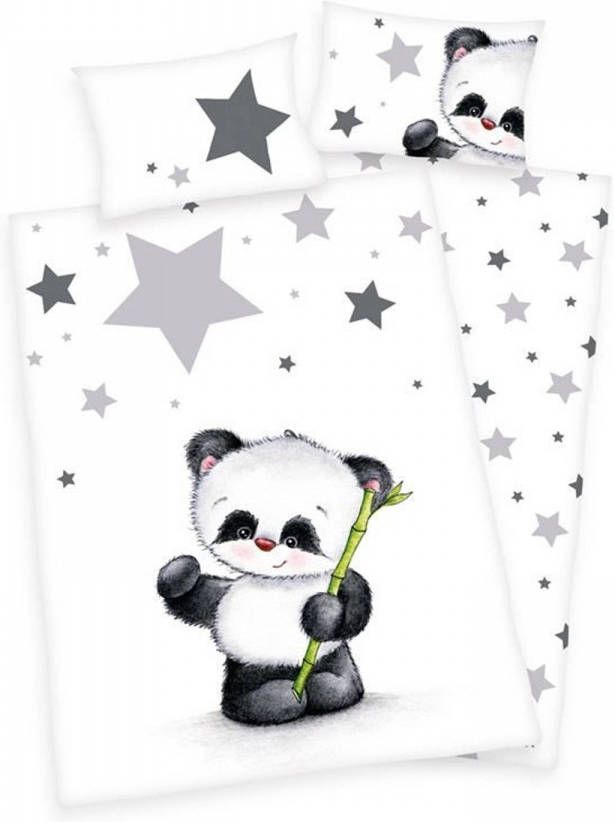 Baby Best Panda Dekbedovertrek Katoen Ledikant(100x135 Cm + 1 Sloop) Multi online kopen