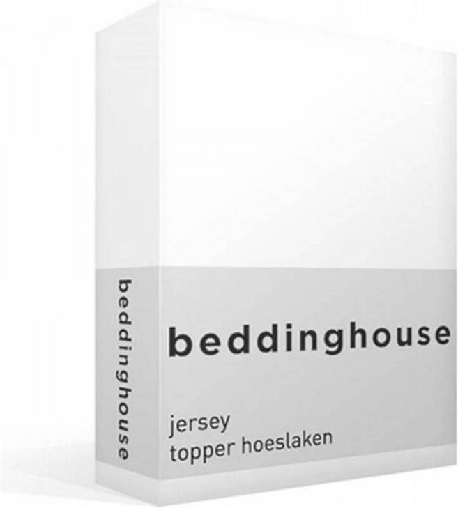 Beddinghouse Jersey Topper Hoeslaken 100% Gebreide Jersey Katoen Lits jumeaux(180x200/220 Cm) White online kopen