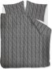 Beddinghouse Lano flanel dekbedovertrek 100% geruwde flanel-katoen Lits-jumeaux (240x200/220 cm + 2 slopen) Grey online kopen