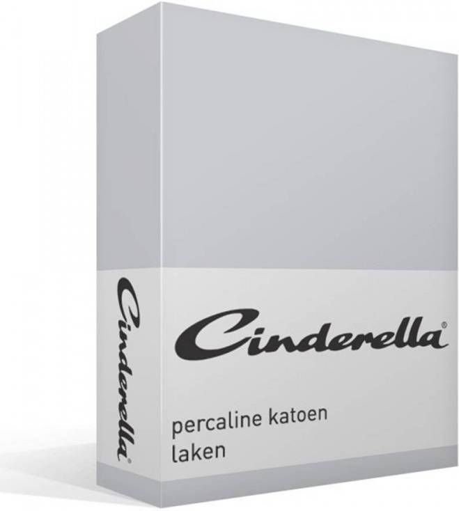 Cinderella Basic Percaline Katoen Laken 100% Percaline Katoen 2 persoons(200x260 Cm) Grijs online kopen