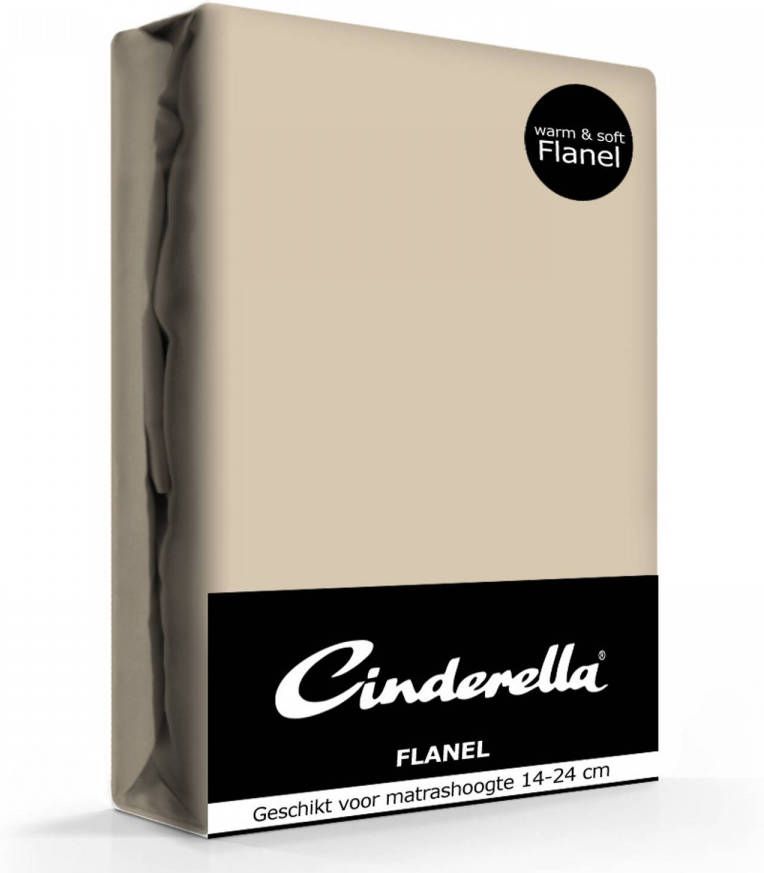 Cinderella Velours Hoeslaken 80% Katoen 20% Polyester 1-persoons (80/90x190/200/220 Cm) Taupe online kopen