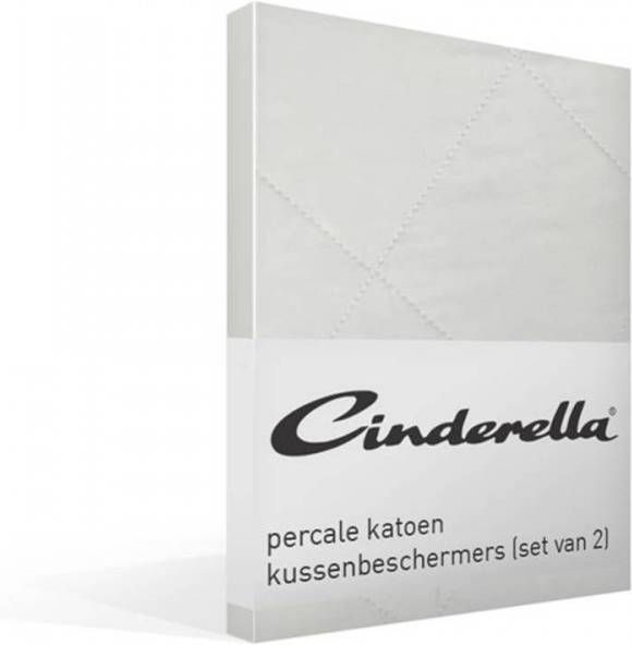 Cinderella Hoofdkussenbeschermer(Set Van 2) Buitenkant 100% Percale Katoen, Binnenkant 100% Polyester 60x70 Wit online kopen