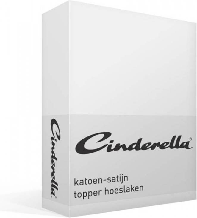 Cinderella Katoen satijn Topper Hoeslaken 100% Katoen satijn Lits jumeaux(160x200 Cm) White online kopen