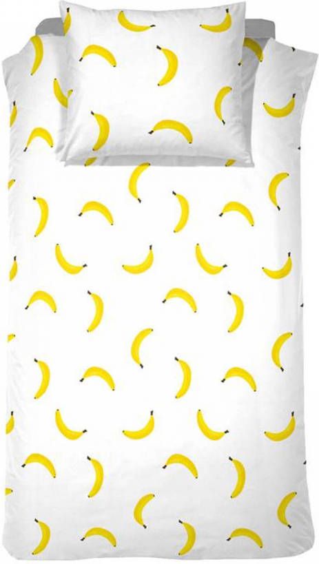 Damai Going Bananas Dekbedovertrek Lits-jumeaux (240x200/220 Cm + 2 Slopen) Katoen White online kopen