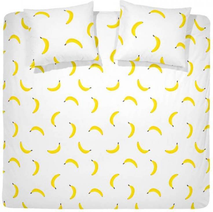Damai Going Bananas Dekbedovertrek Lits-jumeaux (240x200/220 Cm + 2 Slopen) Katoen White online kopen