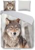 Inventum Good Morning dekbedovertrek Wolf multikleur 200x200/220 cm Leen Bakker online kopen