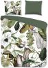 Good Morning Leaves Flanel Dekbedovertrek 2 persoons(200x200/220 Cm + 2 Slopen) Flanel Groen online kopen