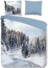 Good Morning Snowy Road Flanel Dekbedovertrek Lits jumeaux(240x200/220 Cm + 2 Slopen) Flanel Multi online kopen