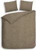 Heckett & Lane Flanel Dekbedovertrek Franela Simply Taupe Lits jumeaux Xl 260x200/220 Cm online kopen