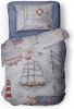 Linnick Kinder Dekbedovertrek 100% Katoen Saillife Light Blue 140x200cm online kopen