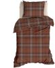 Romanette Stirling Flanel Dekbedovertrek 1 persoons(140x200/220 Cm + 1 Sloop) Flanel Roestbruin online kopen