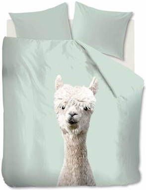 Ambiante dekbedovertrek Alpaca groen 140x200/220 cm Leen Bakker online kopen