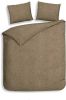Heckett & Lane Flanel Dekbedovertrek Franela Simply Taupe Lits jumeaux Xl 260x200/220 Cm online kopen