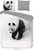 Pure dekbedovertrek Panda grijs 200x200/220 cm Leen Bakker online kopen