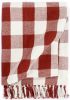 VidaXL Plaid geblokt 220x250 cm katoen steenrood online kopen