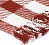 VidaXL Plaid geblokt 220x250 cm katoen steenrood online kopen