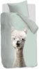 Ambiante dekbedovertrek Alpaca groen 140x200/220 cm Leen Bakker online kopen
