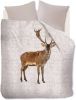 Ambiante Cute Deer flanel dekbedovertrek Zand 2-persoons online kopen