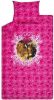 Ambiante dekbedovertrek Lovely Horses roze 140x200/220 cm Leen Bakker online kopen