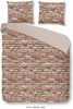 Good Morning dekbedovertrek Brick multikleur 240x200/220 cm Leen Bakker online kopen