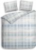 Heckett & Lane Flanel Dekbedovertrek Izzy Illusion Blauw Lits jumeaux Xl 260x200/220 Cm online kopen