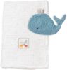 Fehn Babydeken NATUR mousseline deken met knisperwalvis, bevat biokatoen online kopen