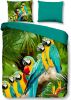 Pure dekbedovertrek Parrots multikleur 140x220 cm Leen Bakker online kopen