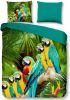 Pure dekbedovertrek Parrots multikleur 200x220 cm Leen Bakker online kopen