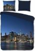 Pure Ny City Dekbedovertrek Lits jumeaux(240x200/220 Cm + 2 Slopen) Microvezel Blauw online kopen