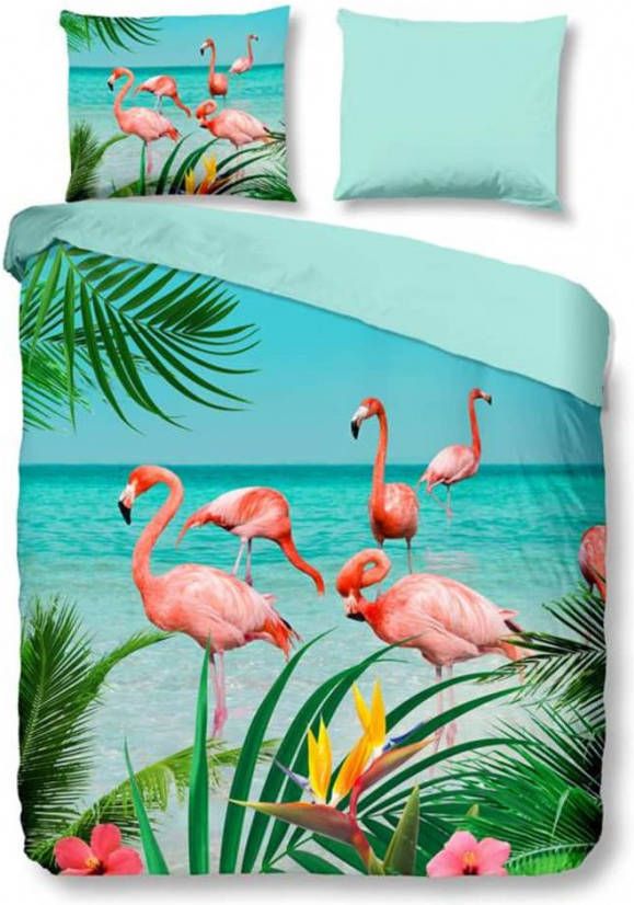 Pure Flamingo Dekbedovertrek 100% Microvezel 1 persoons(140x200/220 Cm + 1 Sloop) Multi online kopen