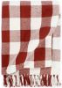 VidaXL Plaid geblokt 220x250 cm katoen steenrood online kopen