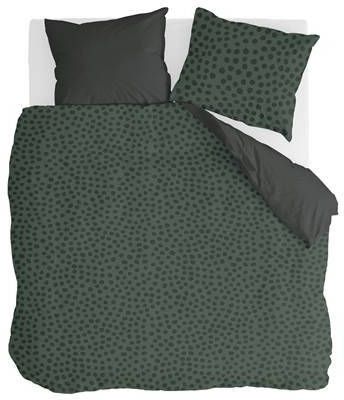 Walra Spots & Dots Dekbedovertrek Lits-jumeaux (240x200/220 Cm + 2 Slopen) Katoen Donker Groen online kopen