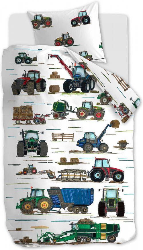 Beddinghouse Kids Dekbedovertrek Tractors Multi 1 persoons 140x200/220 Cm online kopen