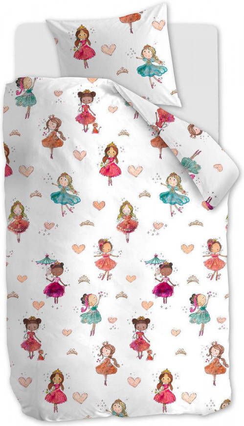 Beddinghouse Princess kinderdekbedovertrekset van katoen 144TC inclusief kussenslopen online kopen