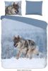 Good Morning Goodmorning Dekbedovertrek Sneeuw Wolf Grijs lits jumeaux(240 X 200/220 Cm ) online kopen