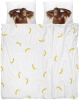 SNURK Banana Monkey dekbedovertrek 100% percaline katoen Lits-jumeaux (240x200/220 cm + 2 slopen) Wit online kopen