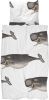 SNURK Whale dekbedovertrek 100% percaline katoen Lits-jumeaux (240x200/220 cm + 2 slopen) Wit online kopen