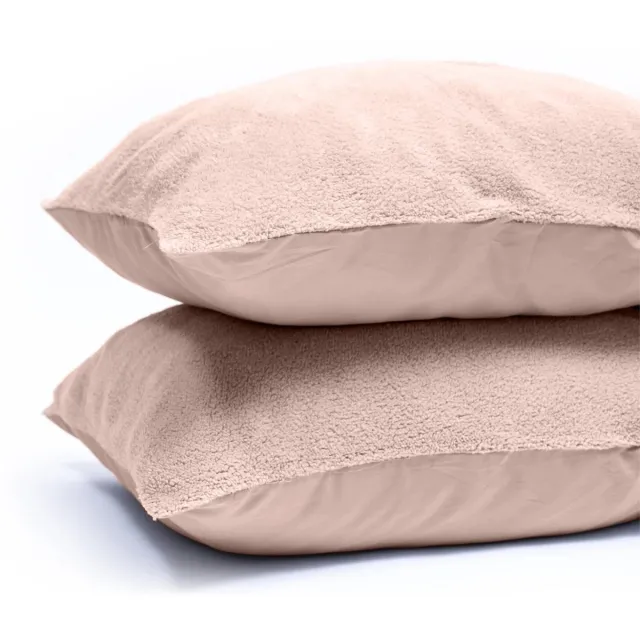 Sleeps Zachte Teddy Kussenslopen Roze 60x70 cm - 2 Stuks - Teddy zacht