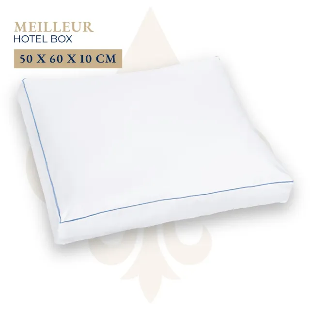Meilleur Hotel Box hoofdkussen - Ergonomisch comfort en optimale ondersteuning - 50x60x10cm Wit