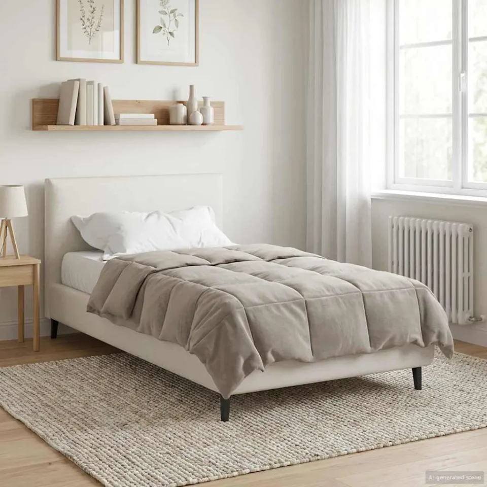 vidaXL Winter Dekbed 140 x 220 cm Winter Microfiber (100% polyester) crème, foto 4