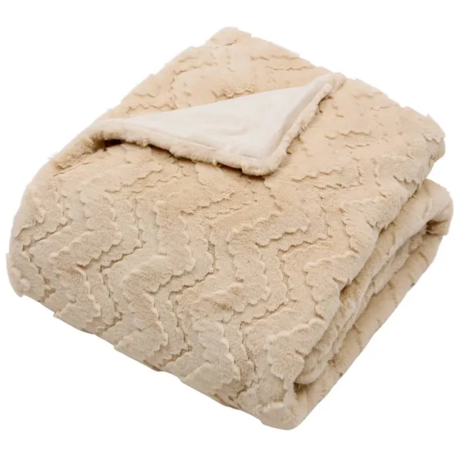 Atmosphera Créateur d'intérieur® Nalia-plaid 180 x 230 cm, beige Beige lin