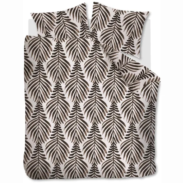 vtwonen Bold Feathers dekbedovertrek - Lits-jumeaux - 240x200/220 cm - Zand