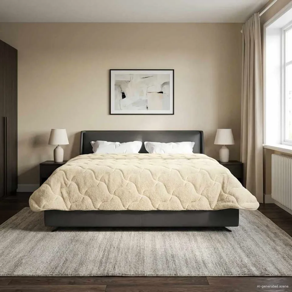 vidaXL Zomer Dekbed 260 x 240 cm Zomer crème, foto 4