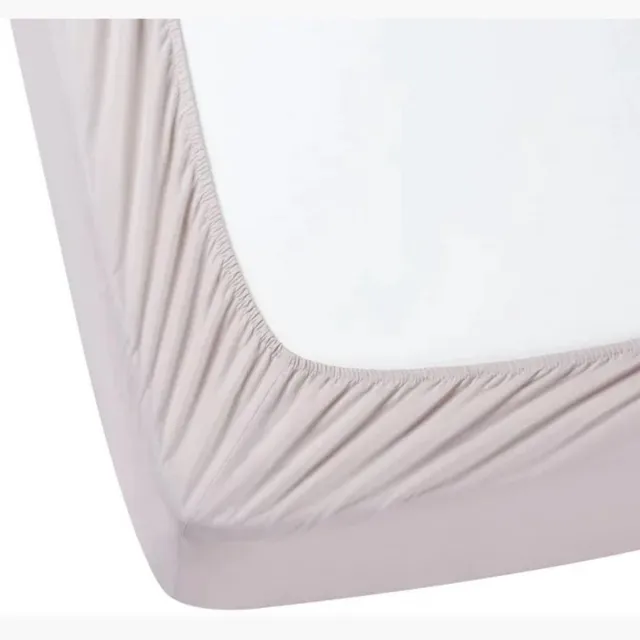 bedlin Hoeslaken - 100% zachte Katoen - 200 x 200 cm - Hoge hoeken - Ook Boxspring - Lichtgrijs