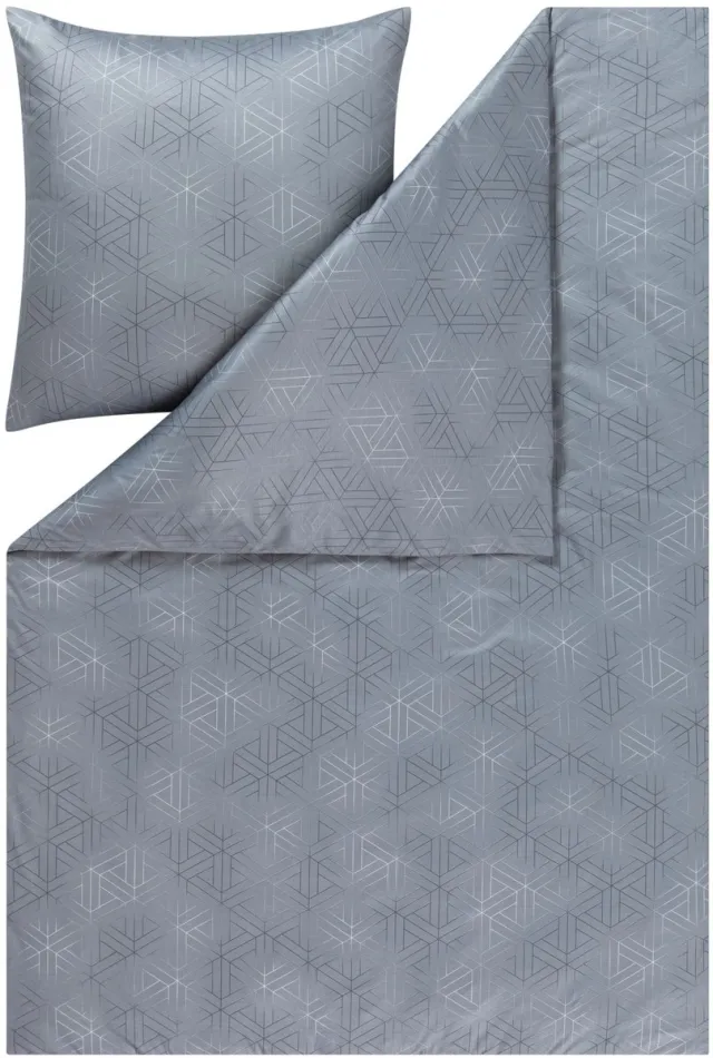 Estella Pippa - Dekbedovertrekset - Mako Interlockjersey - 160 x 200 cm - 3-delig Grafietgrijs