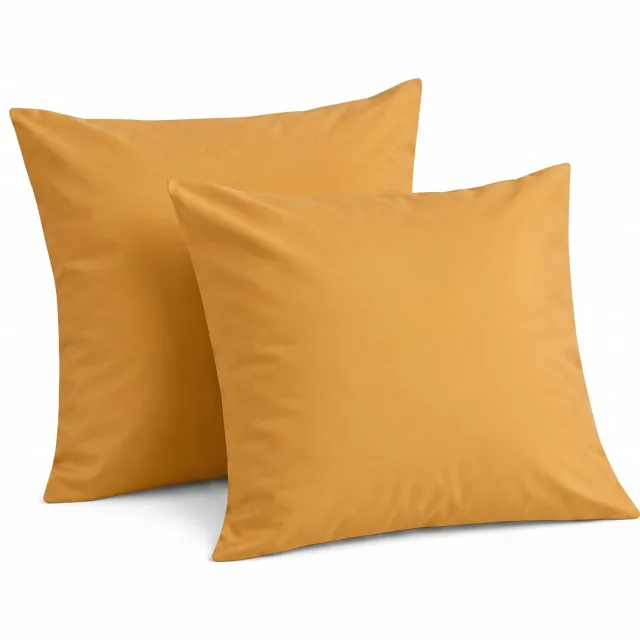 Kasteel Kussenslopen - 60x70 cm - Oker - 100% Katoen - Set Van 2 Stuks