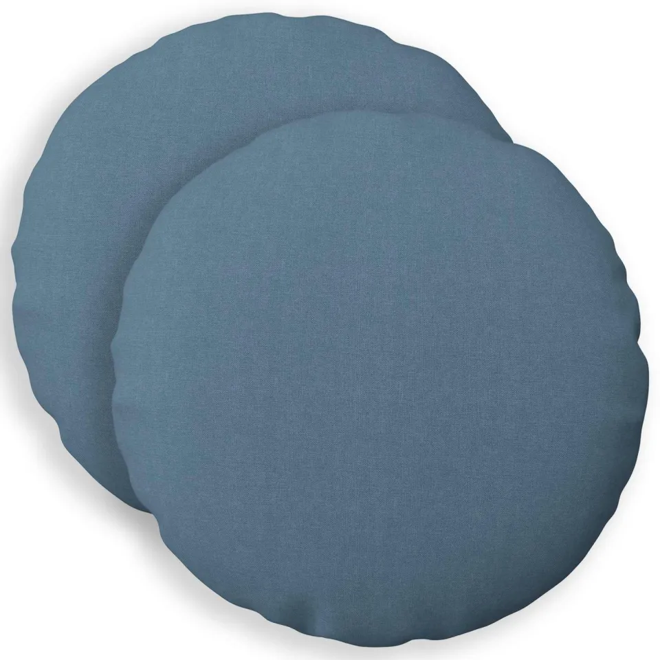 vidaXL Kussensloop 2 st HEERLEN Jeans Blauw Dia. 60 cm Stof