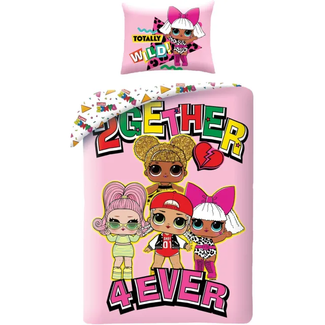 L.O.L. Surprise! LOL Surprise! Dekbedovertrek 2gether 4ever 140 x 200 cm - Katoen - 70 x 90 cm Roze