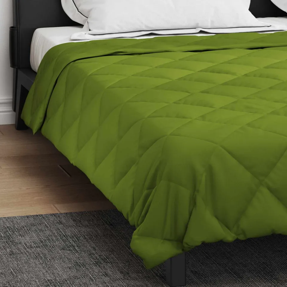 vidaXL Zomer Dekbed 220 x 260 cm 200 gsm Microvezel Groen, foto 4